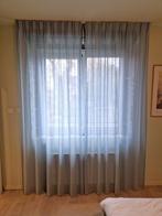 Lichtblauwe doorzichtige gordijnen met plafondroede, Ophalen, Gebruikt, 150 tot 200 cm, Modern, fris, jeugdig