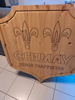 Officiële houten badge van Chimay, Verzamelen, Biermerken, Ophalen of Verzenden, Zo goed als nieuw