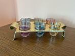 Set van Gekleurde Shot- of Theeglaasjes, Verzamelen, Glas en Drinkglazen, Ophalen, Zo goed als nieuw, Overige typen