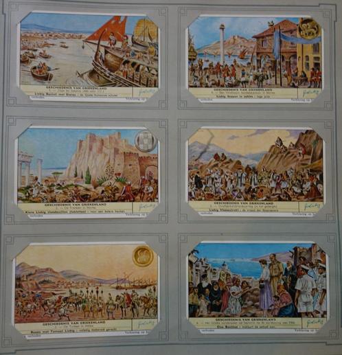 Set Liebig Prenten Geschiedenis van Griekenland (1960)., Verzamelen, Foto's en Prenten, Zo goed als nieuw, Prent, Buitenland, 1940 tot 1960