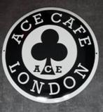 Ace cafe london emaillen reclame decoratie bord gameroom, Ophalen of Verzenden, Zo goed als nieuw, Reclamebord