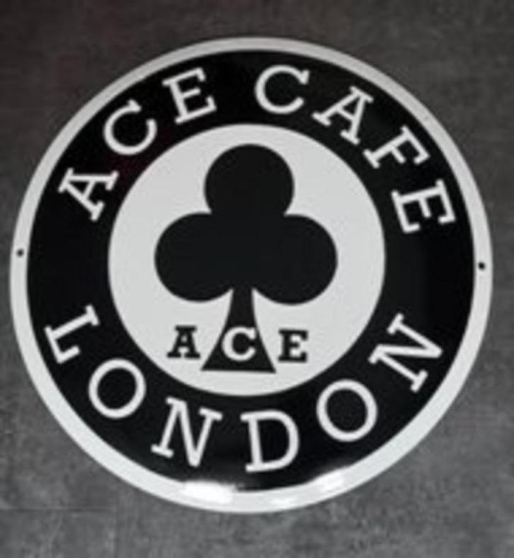 Ace cafe london emaillen reclame decoratie bord gameroom, Verzamelen, Merken en Reclamevoorwerpen, Zo goed als nieuw, Reclamebord