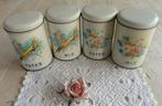 Set Franse brocante blikjes, vogels, bloemen, pâtes & riz, Ophalen of Verzenden