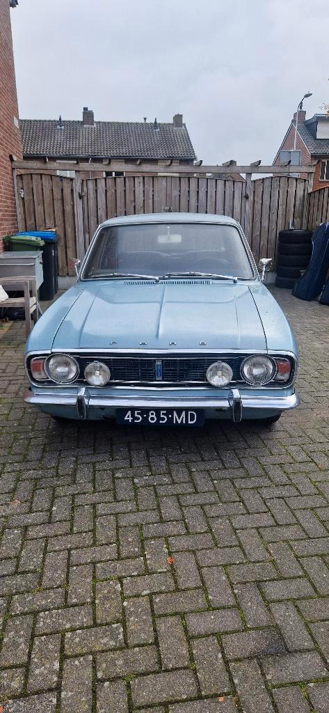FORD CORTINA 1600E MK2..ZELDZAME OPKNAPPER.., Auto's, Oldtimers, Particulier, Lederen bekleding, Metaalkleur, Mistlampen, Radio