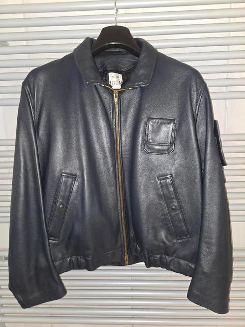 Veste pilote PN cuir bleu, Kleding | Heren, Jassen | Winter, Zo goed als nieuw, Maat 52/54 (L), Blauw, Ophalen of Verzenden