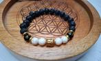 Bracelet pierre de lave et magnesite, Ophalen, Nieuw, Zwart, Overige materialen