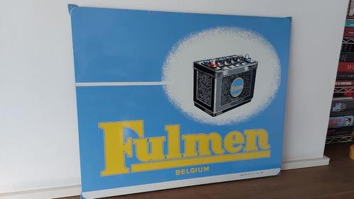 New Old Stock Email Fulmen Belgium reclamebord. 72x62., Collections, Marques & Objets publicitaires, Comme neuf, Panneau publicitaire