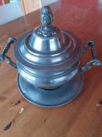 Tinnen soepterrine op schaal, Antiek en Kunst, Antiek | Tin, Ophalen of Verzenden