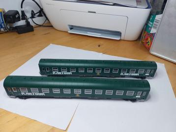 Ls models Ho sncb lot de 2 voiture railtour, Autres marques, Analogique, Enlèvement ou Envoi, Wagon