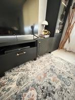 İkea Besta tv kast+Besta toppaneel glas zwart, Huis en Inrichting, Ophalen, Zo goed als nieuw, Glas