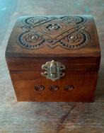 Juwelen houten doosje, Ophalen, Bruin, Nieuw, Met slot