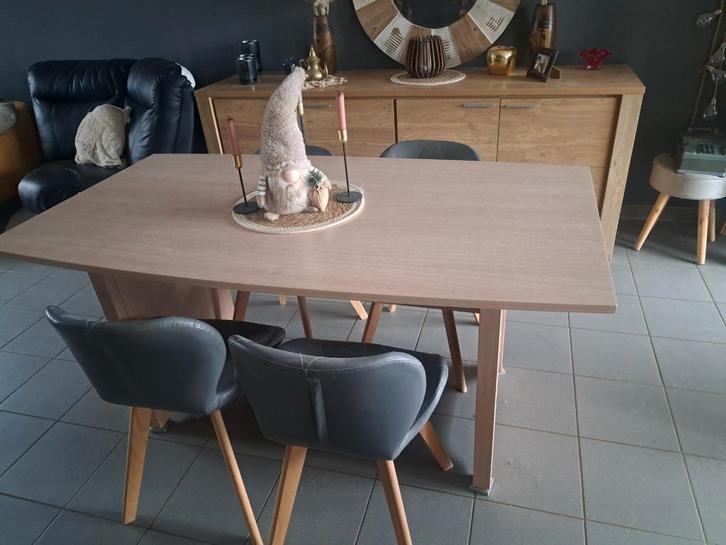 Table 160 x 80 cm + 4 chaises –, Maison & Meubles, Mobilier complet, Enlèvement