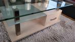 Glazen salontafel, Huis en Inrichting, Tafels | Salontafels, Ophalen, Zo goed als nieuw