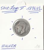 50 CENTIEM 1886 VL LEOPOLD 2, Ophalen of Verzenden, Zilver