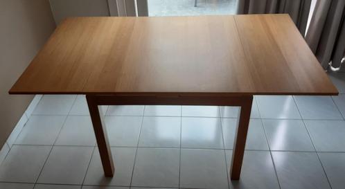 Een tafel (uitschuifbaar!) - 108x90cm - verlengd: 169 cm, Huis en Inrichting, Tafels | Eettafels, Gebruikt, Ophalen