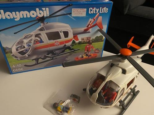 Playmobil - Traumahelikopter 6686, Kinderen en Baby's, Speelgoed | Playmobil, Gebruikt, Complete set, Ophalen