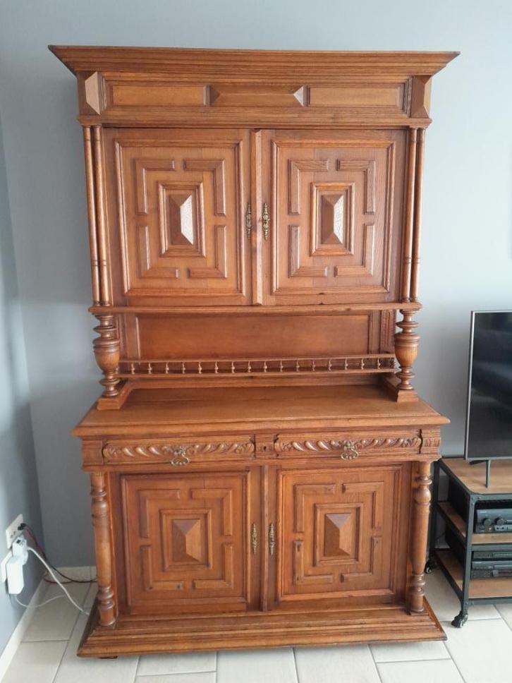 buffetkast eik jachtkast, Huis en Inrichting, Kasten | Buffetkasten, Gebruikt, 200 cm of meer, 100 tot 150 cm, 50 tot 75 cm, Met lade(s)