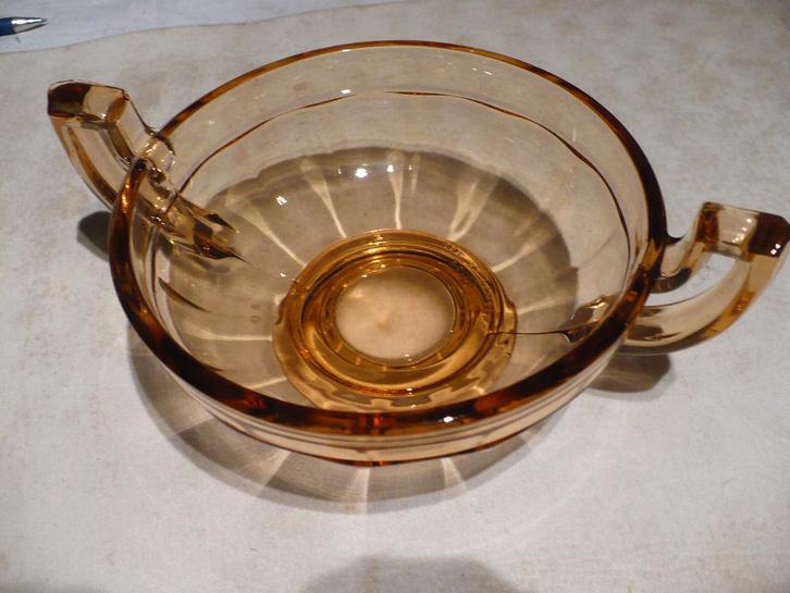 coupe val saint lambert  art deco signe, Antiquités & Art, Antiquités | Verre & Cristal, Enlèvement ou Envoi