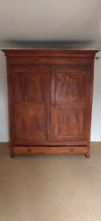 Antieke houten kleerkast met lade, Huis en Inrichting, Kasten | Kleerkasten, Ophalen