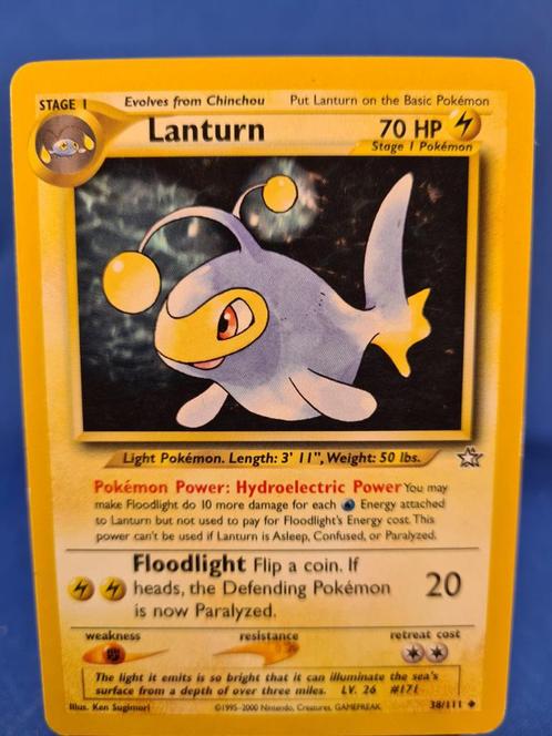Lanturn 38/111 - Neo Genesis, Hobby en Vrije tijd, Verzamelkaartspellen | Pokémon, Gebruikt, Verzenden