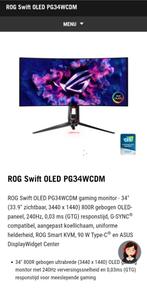 ROG Swift OLED PG34WCDM, Computers en Software, Monitoren, Ophalen of Verzenden, Zo goed als nieuw