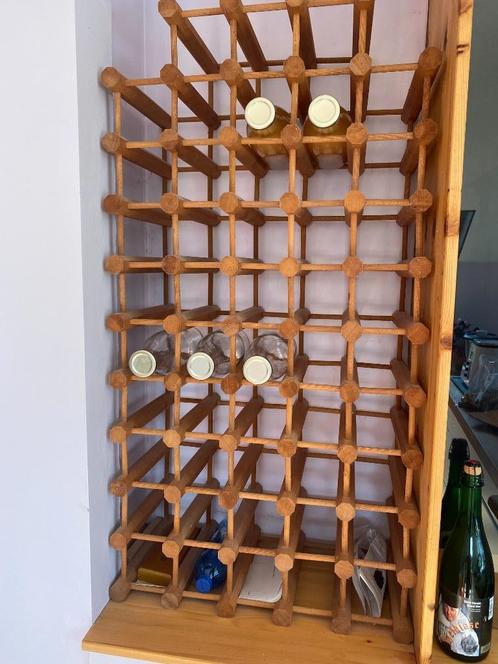 Modulaire flessenhouder voor 48 flessen, Huis en Inrichting, Woonaccessoires | Wijnrekken, Zo goed als nieuw, 75 cm of meer, Hout