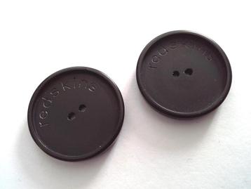 Lot de 2 boutons à coudre de rechange Redskins noirs 22.5 mm beschikbaar voor biedingen
