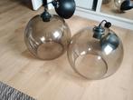 Twee hanglampen, Huis en Inrichting, Ophalen of Verzenden, Zo goed als nieuw, Glas, Minder dan 50 cm