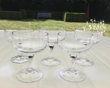 Set van 5 Kristallen Champagnecoupes   Set/5€ beschikbaar voor biedingen