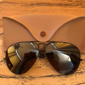 Vintage B&L Ray-Ban Black Aviator 62 zonnebril A8, Enlèvement ou Envoi, Utilisé, Ray-Ban, Lunettes de soleil