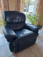 Lederen zetel eenzit, Huis en Inrichting, Fauteuils, Ophalen, Gebruikt