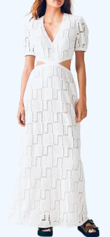 BA&SH KANTEN PATCHWORK JURK MAAT XS (NEW €567)💖💖💖 beschikbaar voor biedingen