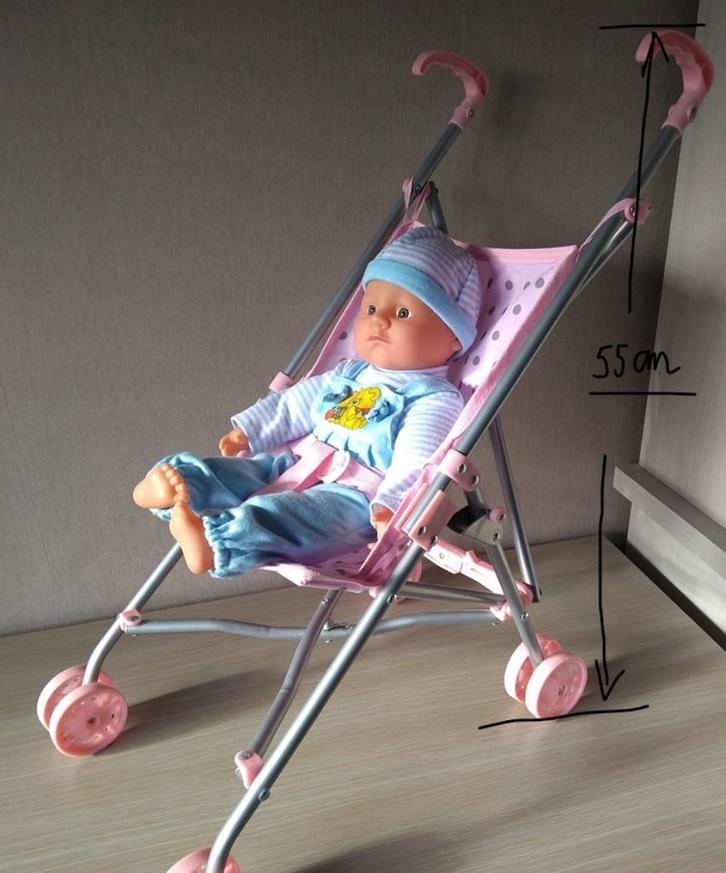 ☼ Buggy met pop, Kinderen en Baby's, Speelgoed | Poppen, Gebruikt, Ophalen of Verzenden