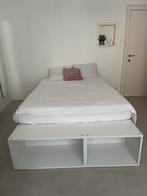 IKEA BED WIT MET OPBERGKASTEN - ZONDER matras, Ophalen, Gebruikt, Wit, 140 cm