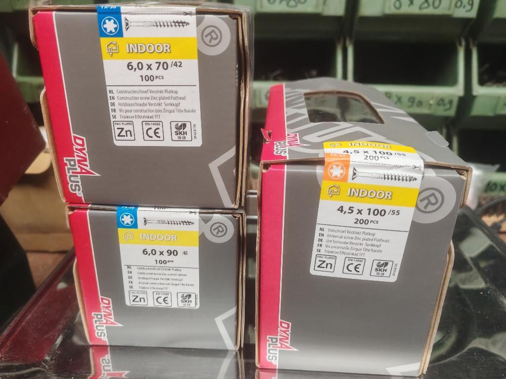 Lot de 3 boites de vis à bois torx 70 90 100, Doe-het-zelf en Bouw, Verwarming en Radiatoren, Nieuw, Ophalen of Verzenden