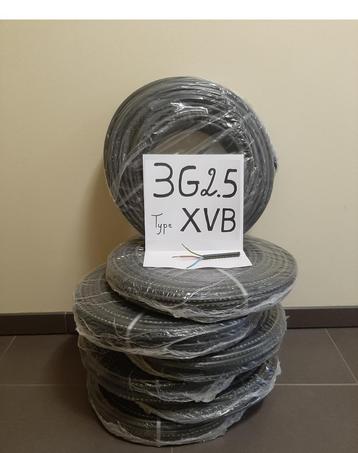 Cable électrique 3G2.5mm2 type XVB, 50m 55€, Braine Le Comte beschikbaar voor biedingen