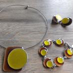 juwelenset SKALLI armband, halsketting, oorbellen, Ophalen, Zo goed als nieuw, Geel
