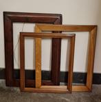 3 cadres britanniques anciens Pitch Pine et « Pure and Natur, Maison & Meubles, 75 cm ou plus, Enlèvement, Utilisé, 50 à 75 cm