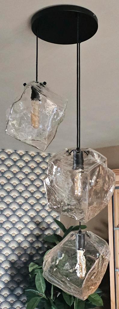 Mooie ice cube lamp van goede kwaliteit!, Huis en Inrichting, Lampen | Kroonluchters, Ophalen