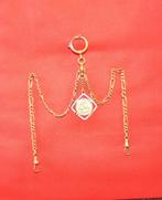 chaine pour montre gousset breloque medaille saint george, Handtassen en Accessoires, Antieke sieraden, Overige typen, Ophalen of Verzenden