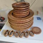 Sous assiettes en rotin, Antiquités & Art, Antiquités | Services (vaisselle) complet, Enlèvement