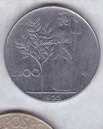 Italië: 100 lires 1955 R, Ophalen of Verzenden, Italië, Losse munt