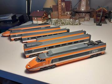 Lot train électrique et bâtiments HO, Enlèvement, Utilisé, Autres types, Autres marques