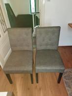 2 leren woonkamerstoelen te  koop zo goed als nieuw, Ophalen, Zo goed als nieuw, Overige kleuren