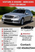 Mercedes Benz C200 (motorprobleem), Auto's, Euro 5, Achterwielaandrijving, Zwart, 4 cilinders