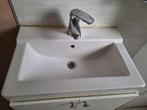lavabo met kraan en kast, Huis en Inrichting, Badkamer | Badkamermeubels, Ophalen, Gebruikt, 50 tot 100 cm, Minder dan 100 cm