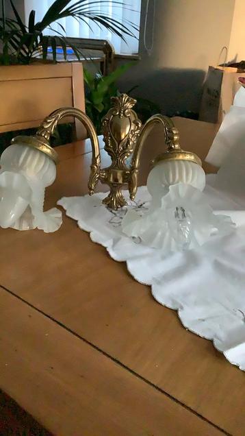 Applique laiton, Enlèvement ou Envoi, Comme neuf, Verre