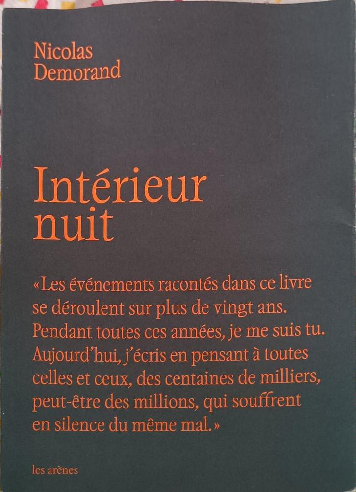 Intérieur nuit : Nicolas Demorand : FORMAT MEDIUM, Livres, Psychologie, Utilisé, Psychologie de la personnalité, Enlèvement ou Envoi