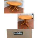 LÜBKE Scandinavische vintage uitschuifbare ronde tafel, Huis en Inrichting, Ophalen, Gebruikt