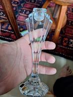 Bougeoir en cristal de Bohême 18 cm de haut par Jihlavske Sk, Antiquités & Art, Antiquités | Verre & Cristal, Enlèvement ou Envoi